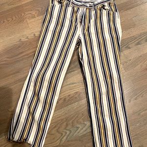 Rare Striped Vintage Wrangler fringe jean's